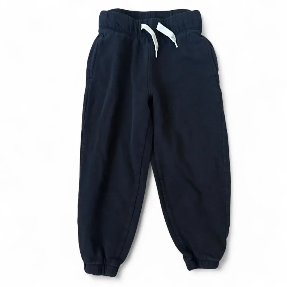 Old Navy Boys Jogger Sweatpants Lot of 2 Size 5 XS Gray Black Fleece